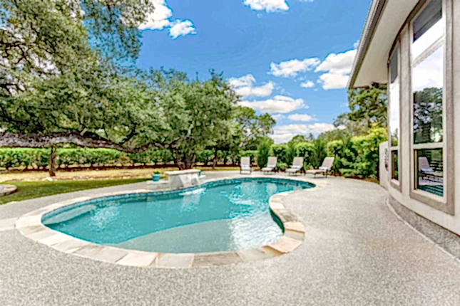 A well maintained outdoor pool